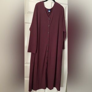 Old Navy long sleeved raisin Arizona burgundy dress NWT